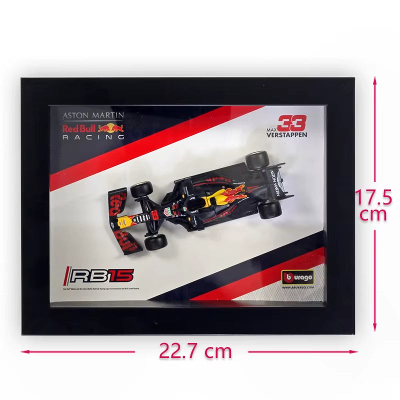 Bburago 1:43 F1 Racing Red Bull RB15 RB16B W10  Model Photo Frame 